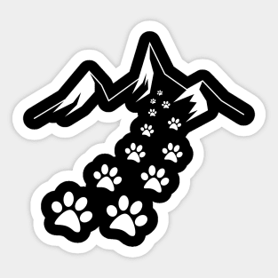 Hiking Dog Dog paws Dogs Mountaineering Mountains Sticker